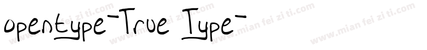 opentype-True Type字体转换